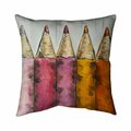 Begin Home Decor 26 x 26 in. Colouring Pencils-Double Sided Print Indoor Pillow 5541-2626-MI47